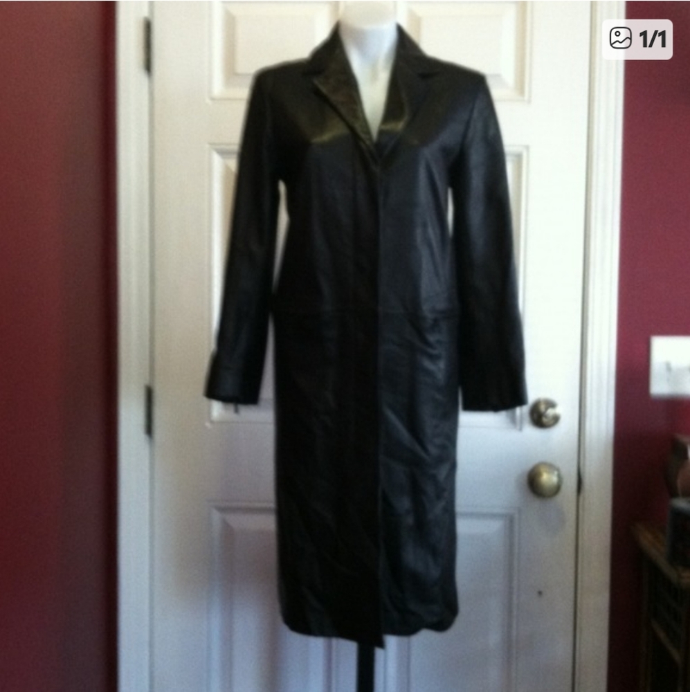 Vintage Calvin Klein Black Leather Jacket
